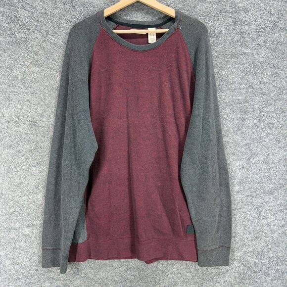 DKNY Jeans Sweater Pullover Men XL Gray Knit Cotton Long Sleeve Round Neck - Picture 1 of 7